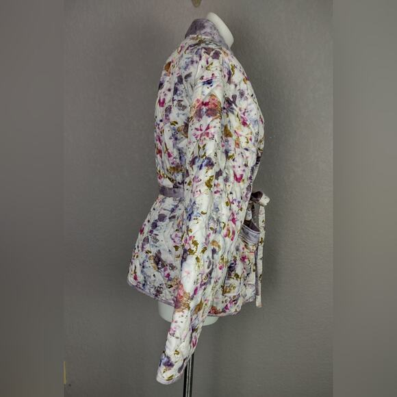 J. Crew X Flora Obscura Floral Quilted Reversible Wrap Jacket PrimaLoft Size L - Picture 5 of 16